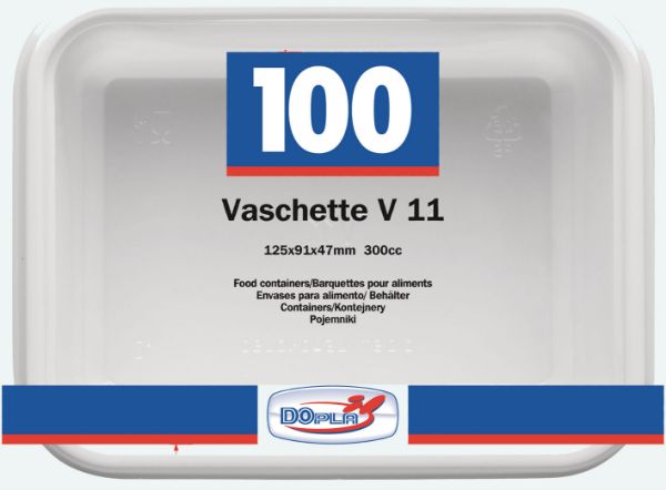 vaschette plastica v-11 x 100 pz-a-7012