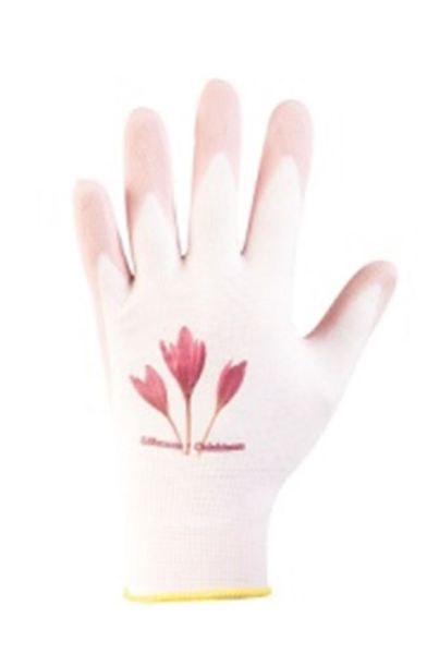 Guanti da giardinaggio da donna rosa con stampa floreale