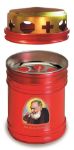 Lumino votivo rosso con Padre Pio 20 l