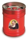 Lumino votivo settimanale rosso Padre Pio 20 t