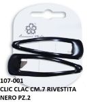 Immagine di CLIC-CLAC CAPELLI CM. 7  NERO  107-001