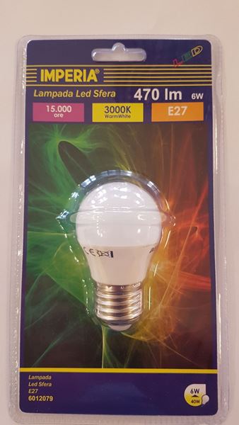 Picture of LIGHT LED SPHERE E 27 WATT 6/40 A.12079 IMPERIA