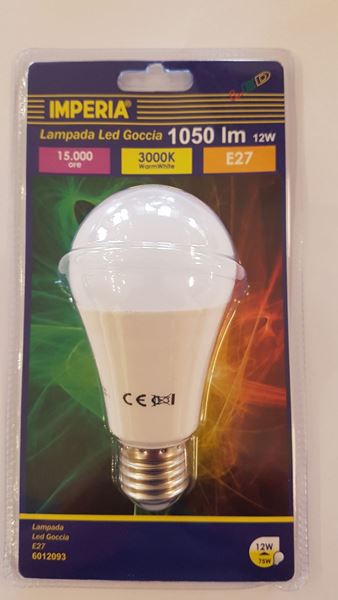 Immagine di LAMPADA LED GOCCIA ED 27 WATT 12/00 A.12096 IMPERIA