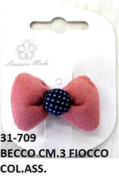 Picture of BLINDFOLD HAIR CLIP WITH BOW 6 PIECES