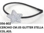 Picture of HAIRBAND WITH GLITTERED ROUNDED STAR IN ASSORTED COLOURS 6 PIECES