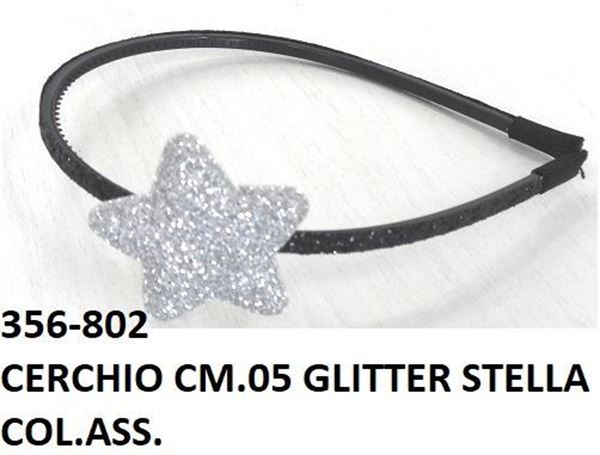 Picture of HAIRBAND WITH GLITTERED ROUNDED STAR IN ASSORTED COLOURS 6 PIECES