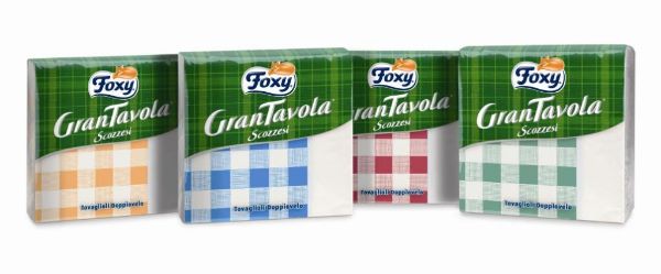 Tovaglioli di carta Foxy GranTavola 33X33X43 scozzesi