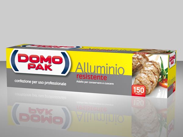 Immagine di DOMOPACK ALLUMINIO RESISTENTE CON DISPENSER 150 METRI 