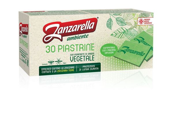 Immagine di ZANZARELLA AMBIENTE PIASTRINE VEGETALI PER ELETTROEMANATORE 30 PEZZI