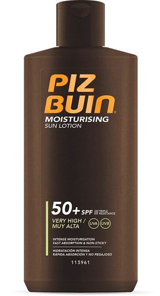 Picture of PIZ BUIN MOISTURISING LINE SUN MILK SPF 50+ 200 ML