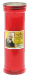 Lumino votivo rosso con Padre Pio 60 T