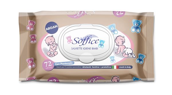 Immagine di SOFFICE SALVIETTE BABY ARGAN 72 PEZZI