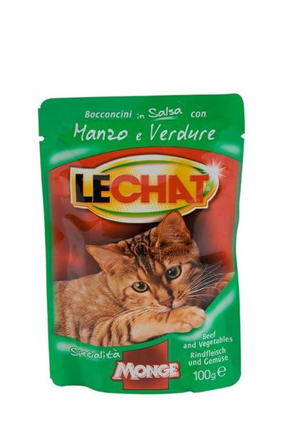 Immagine di LECHAT GATTO BUSTA GR 100 MANZO & VERDURE