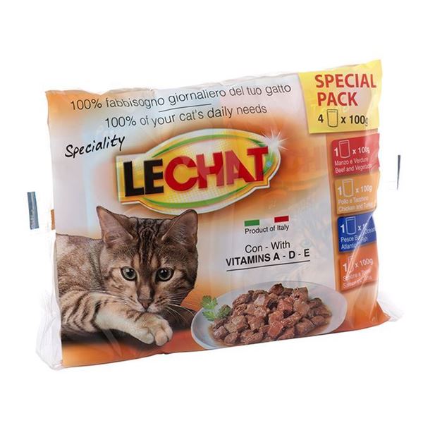 Immagine di LECHAT GATTO BUSTA GR 100 X 4 MISTO