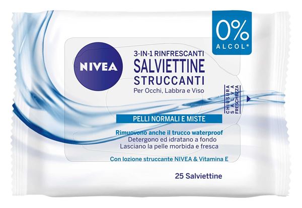 Immagine di NIVEA SALVIETTE STRUCCANTI RINFRESCANTI X 25