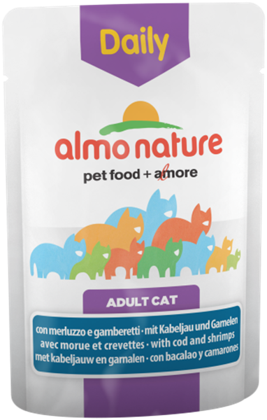 Picture of ALMONATURE GATTO BUSTA DAILY G 70 MERLUZZO & GAMBERI