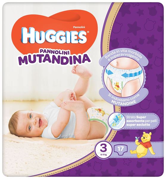 Picture of HUGGIES ULTRA COMFORT NAPPY PANTS SIZE 3(6-11 kg) 17 PIECES