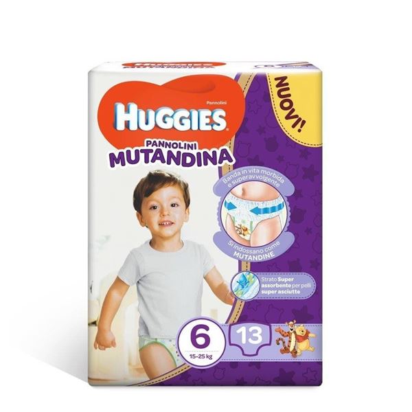 Immagine di HUGGIES PANNOLINI ULTRA COMFORT MUTANDINA TAGLIA 6(15-25 kg) 13 PEZZI