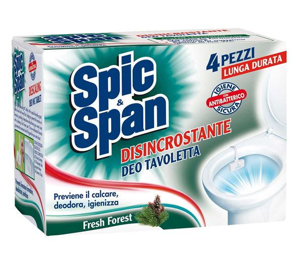 Immagine di SPIC & SPAN DEO TAVOLETTA WC X 4 DISINCROSTANTE FRESH FOREST