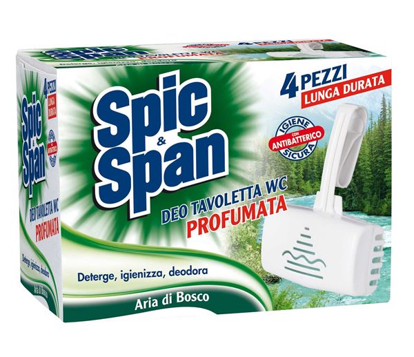 Immagine di SPIC & SPAN DEO TAVOLETTA WC X 4 PINO ARIA DI BOSCO