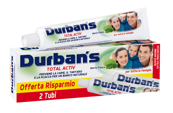 Picture of DURBANS WHITE ACTIV TOOTHPASTE 2 X 75 ML 