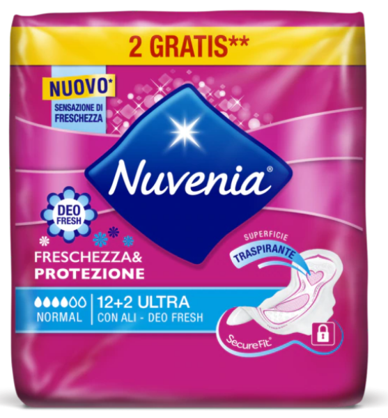 Nuvenia Assorbenti Ultra con ali deo fresh x 12+2