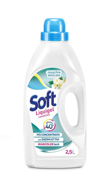 Immagine di SOFT LAVATRICE LIQUIDO 45 MISURINI MUSCHIO DELICATO 2,5 L