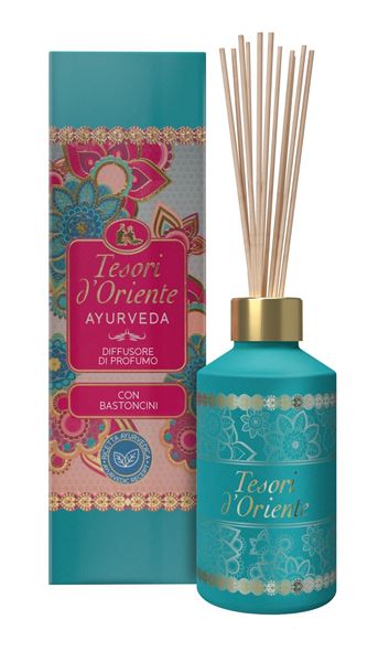 Immagine di DIFFUSORE DI PROFUMO CON BASTONCINI ML 200 AYURVEDA - TESORI D'ORIENTE