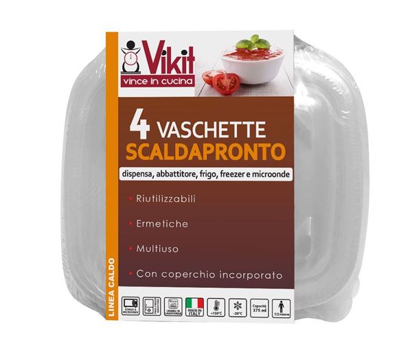 Immagine di VIRINNOVA VASCHETTE RIUTILIZZABILI CON COPERCHIO INCORPORATO 4 PEZZI