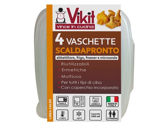 Immagine di VIRINNOVA VASCHETTE RIUTILIZZABILI CON COPERCHIO INCORPORATO 4 PEZZI