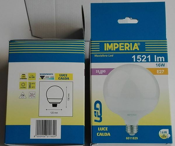 Picture of LAMPADA LED MAXISFERA D.120 ED 27 16/100A