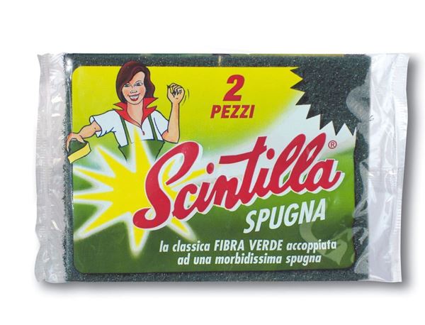 Immagine di SCINTILLA SPUGNA+FIBRA VERDE X 2 A.10352