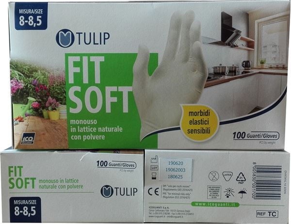 Immagine di TULIP GUANTI LATTICE X 100 GRANDI 8/8,5