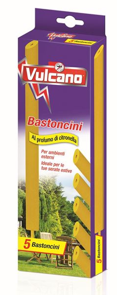 Immagine di BASTONCINI VULCANO CITRONELLA 5 PEZZI 