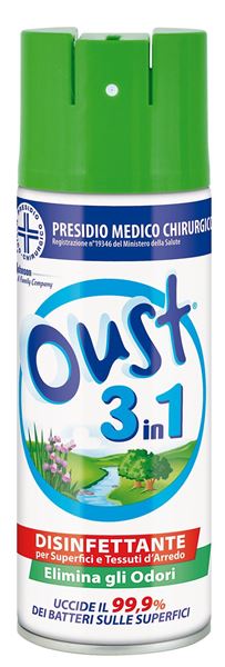 Picture of OUST 3 IN 1 DISINFETTANTE PER SUPERIFCI & TESSUTI P.M.C. SPRAY ML 400