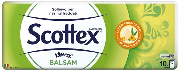 Immagine di KLEENEX SCOTTEX FAZZOLETTI BALSAM X 10 PZ