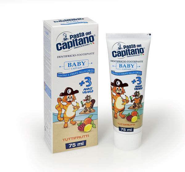 Picture of PASTA DEL CAPITANO BABY TOOTHPASTE TUTTIFRUTTI (+3 YEARS) 75 ML