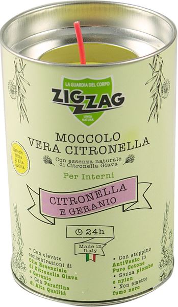 Immagine di ZIG ZAG CANDELA CITRONELLA E GERANIO 