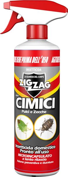 Immagine di ZIG ZAG INSETTICIDA TRIGGER SPRAY CIMICI ZECCHE PULCI 500 ML