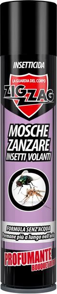 Immagine di ZIG ZAG INSETTICIDA SPRAY MULTIPLUS VOLANTI MOSCHE E ZANZARE PROFUMAZIONE BOUQUET DI ROSE  500 ML 