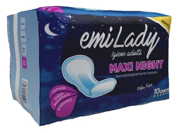 Picture of EMI LADY ASSORB.MAXI NIGHT X 10 ART.21810