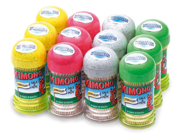 stuzzicadenti kimono barattolini