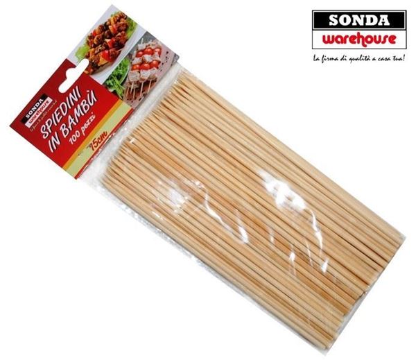 Picture of STUZZICADENTI SPIEDINI BAMBU' SONDA CM 15 X 100 PZ HR3015