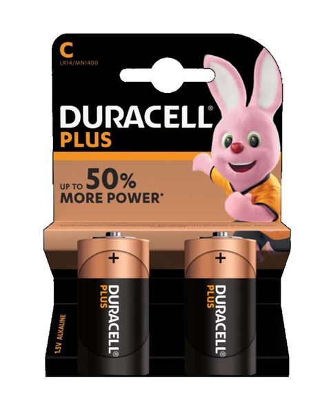 Immagine di PILE DURACELL PLUS 1/2 TORCIA C 1400