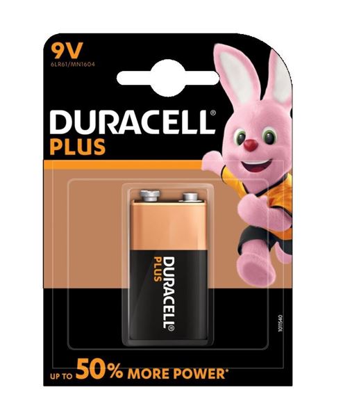 Immagine di PILE DURACELL PLUS TRANSISTOR 9V 1604