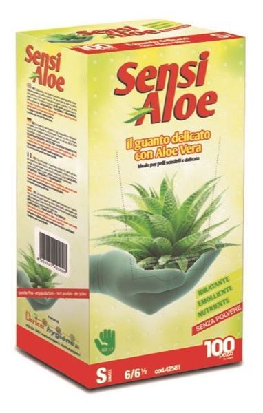 Immagine di GUANTI SENSI ALOE VERA X 100 PICCOLO