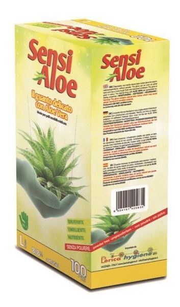 Immagine di GUANTI SENSI ALOE VERA X 100 MEDIO