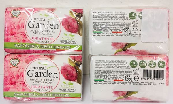 Immagine di SAPONE NATURAL GARDEN IDRATANTE ROSA GR.125 X 2