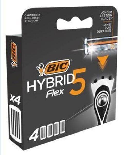 Bic 4 ricambi Hybrid 5 Flex 4 lame uomo