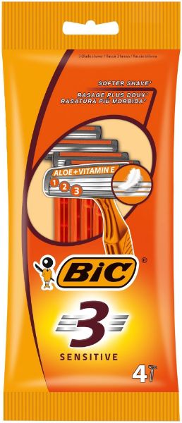 Bic 3 rasoi Sensitive x 4 arancio